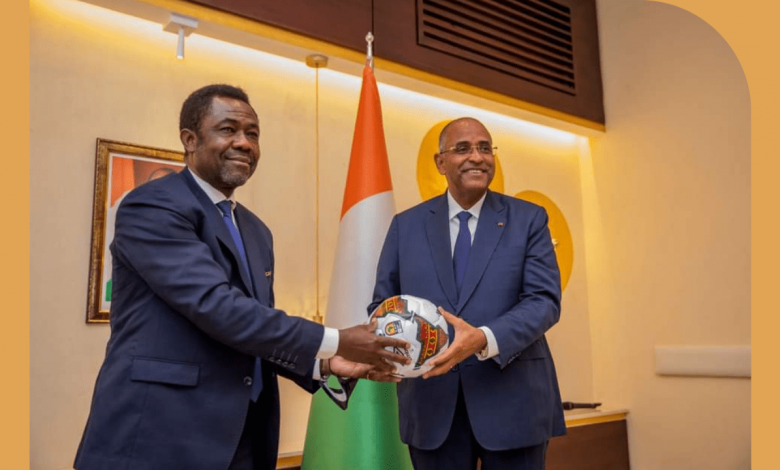 LE S G DE LA CAF VISITE LA COTE D IVOIRE PROCHAIN HÔTE DE LA CAN 2023