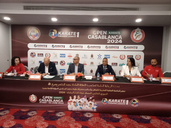 Casablanca, 18è édition de la Coupe Internationale Mohammed VI de Karaté 1 Premier League: plus de 1200 personnes, incluant un total de 380 athlètes, coaches, staff technique, arbitres et membres des divers comités de la WKF, représentant plus de 80 pays des cinq Continents.