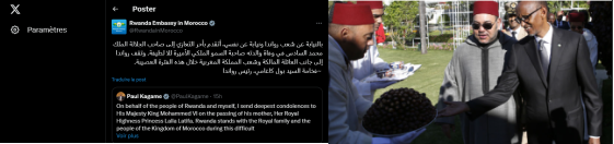 Les sincères condoléances du président du Rwanda Paul Kagamé pour SM le Roi Mohammed VI: Toute une signification 1 Les sincères condoléances du président du Rwanda Paul Kagamé pour SM le Roi Mohammed VI: Toute une signification