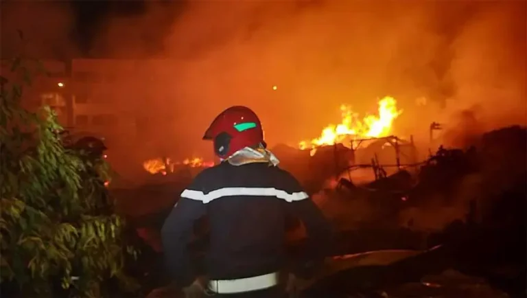 Tanger... une personne a été tuée dans un incendie qui s'est déclaré dans une cabane en tôle