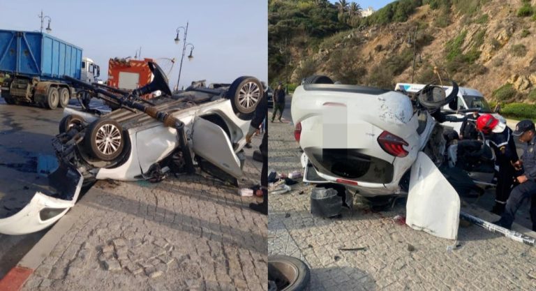 Un tragique accident de la route tue une personne et en envoie 4 autres à l'hôpital de Tanger.