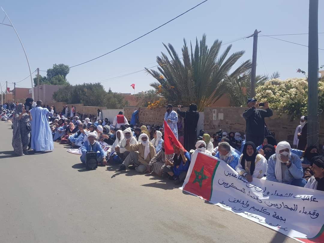 Guelmim : Les anciens combattants à la retraite, les anciens combattants et leurs veuves manifestent