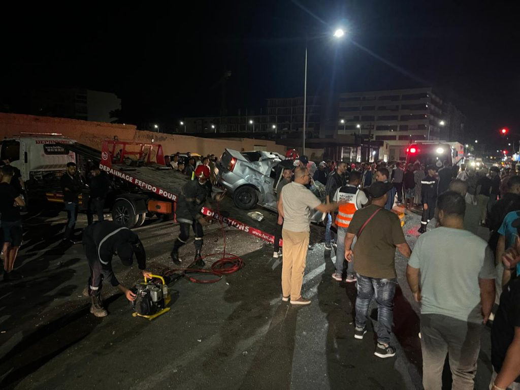 Marrakech.. Une personne a été tuée et 4 autres ont été blessées suite à la collision d’une voiture avec un camion