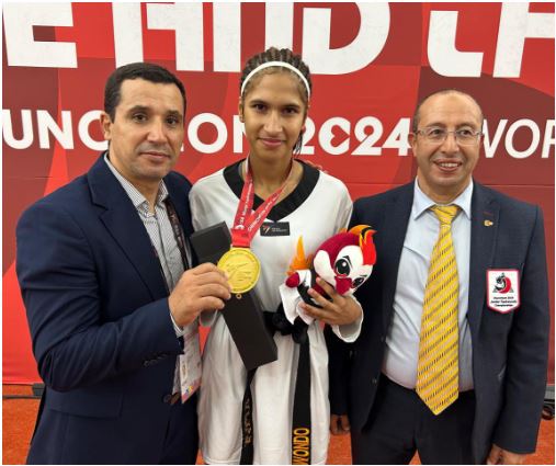 Amina Dahawy remporte la médaille d’or aux Championnats du monde de Taekwondo des jeunes en Corée du Sud