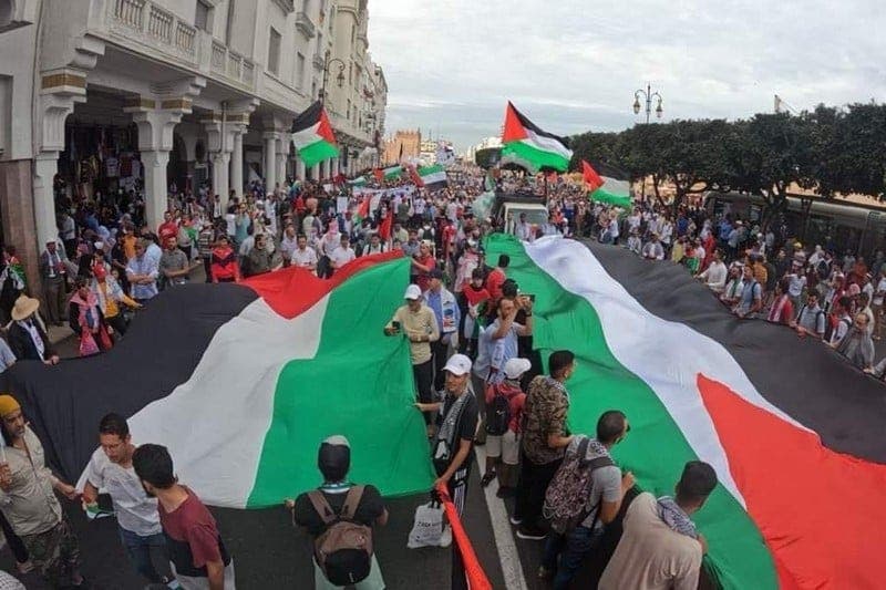 Aujourd’hui dimanche… la plus grande marche nationale commence à Rabat en soutien à la Palestine et au Liban