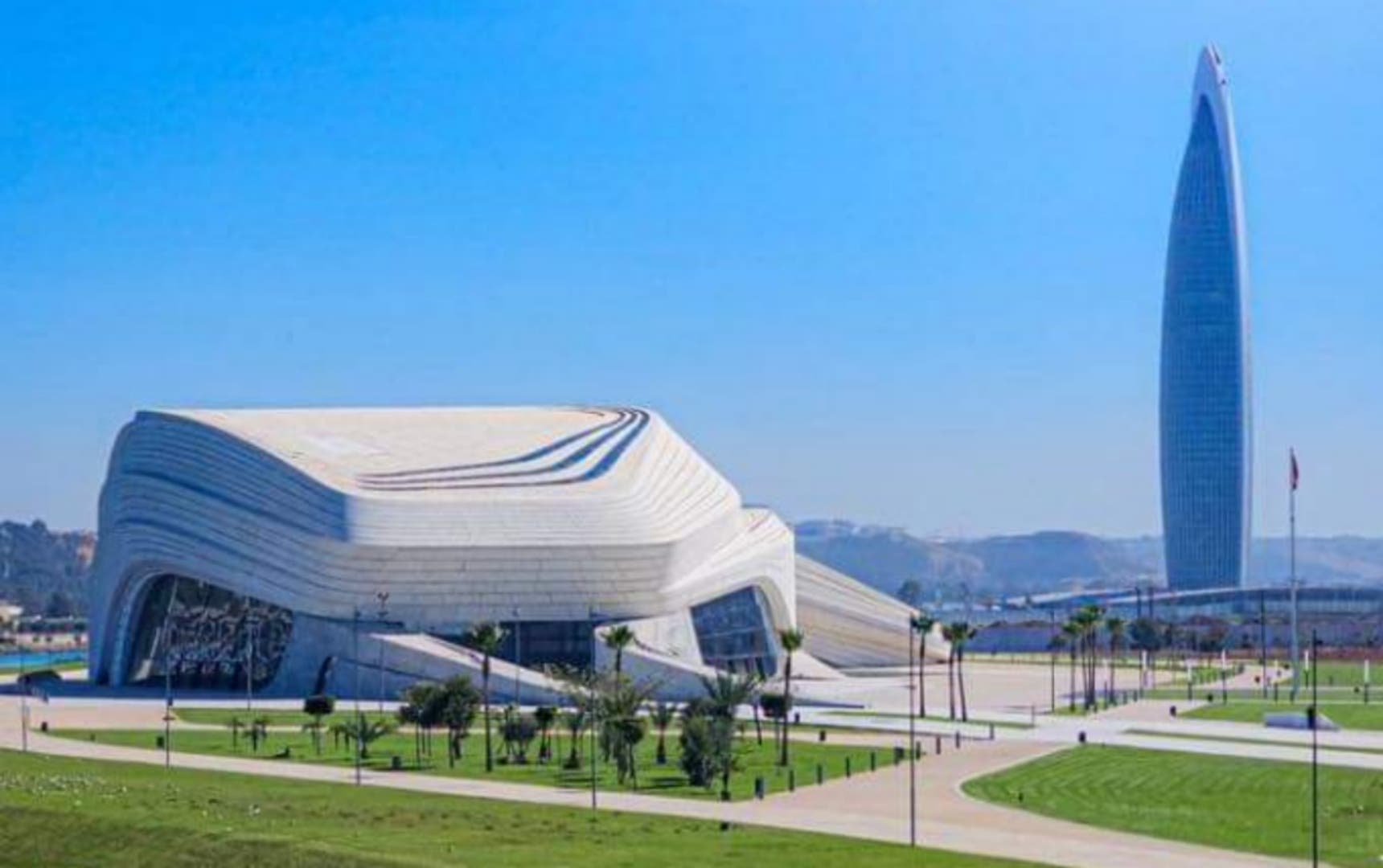 Inauguration officielle du Grand Théâtre de Rabat à l’occasion de la visite du Président français