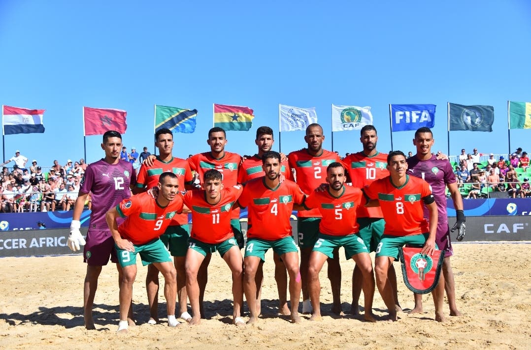 CAN Beach soccer égypte 2024: L’équipe nationale bat le Ghana par cinq buts et se qualifie pour les demi-finales