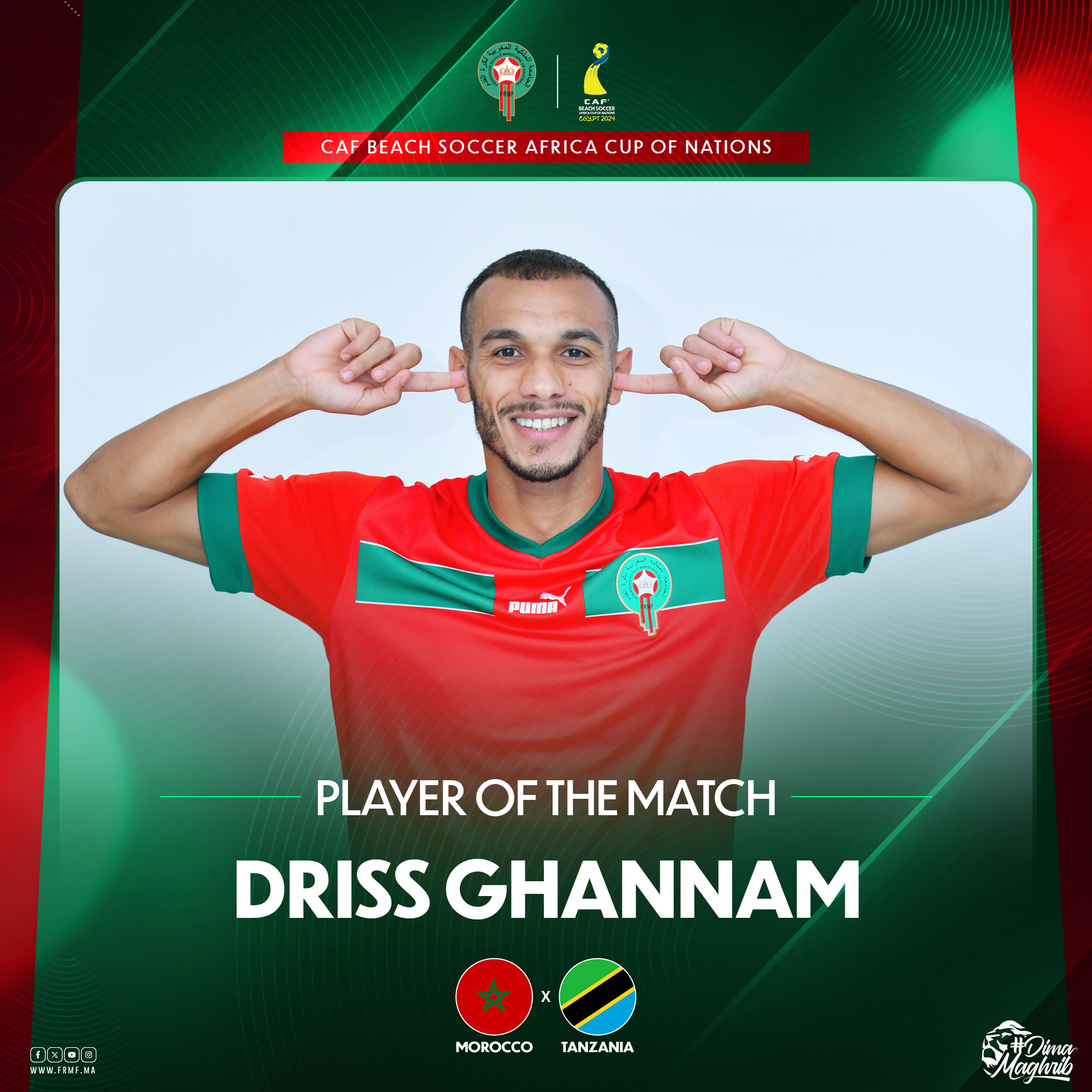 CAN Beach soccer égypte 2024: Driss Ghannam, l’Homme du match Maroc vs Tanzanie