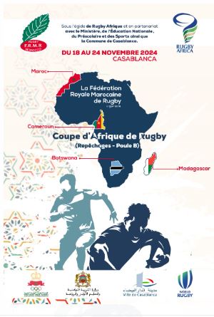 Casablanca accueillera dès après-demain 18 au 24 novembre les éliminatoires de la Coupe d’Afrique de rugby à XV (Groupe B). Programme