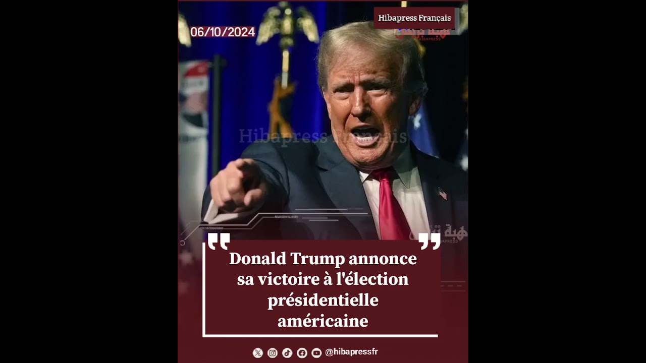 Donald Trump annonce sa victoire à l’élection présidentielle américaine