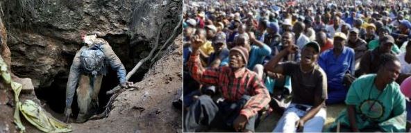 L’afrique du sud dans l’impasse: 4.000 mineurs illégaux toujours à l’intérieur d’une mine fermée et le gouvernement a l’intention de commettre au moins un génocide à leur encontre