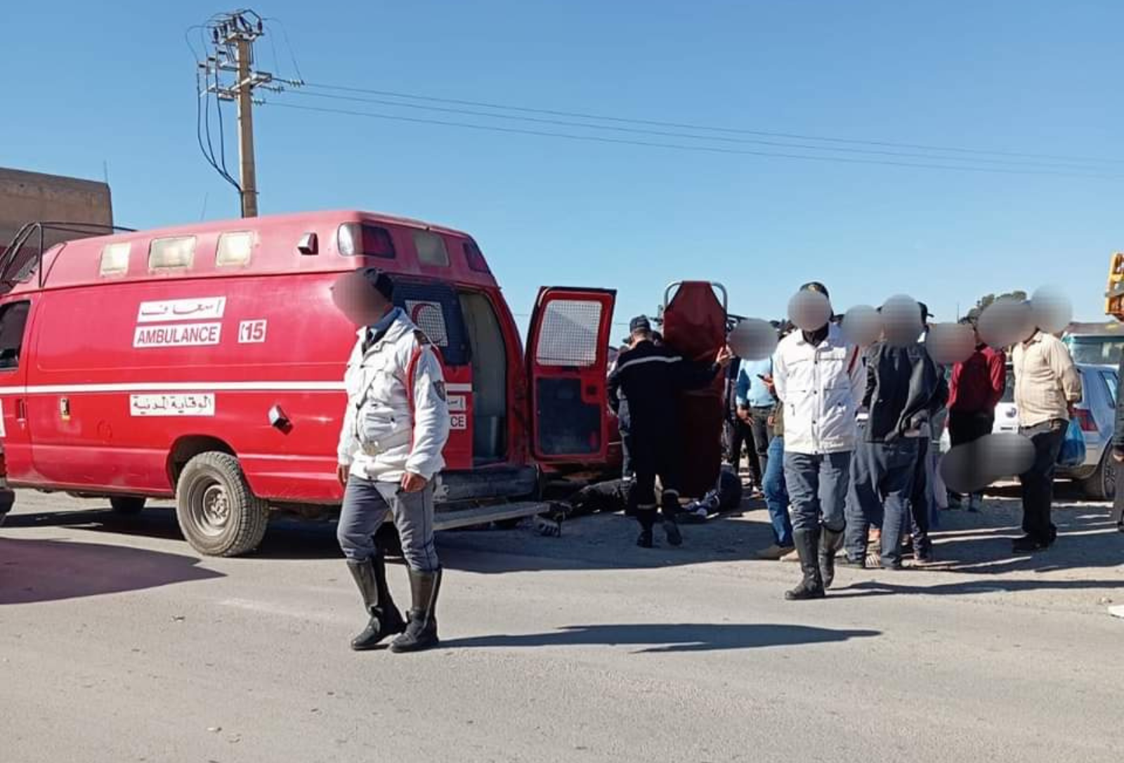 Garsif.. Un horrible accident de la route sur la route de Saka fait 3 blessés