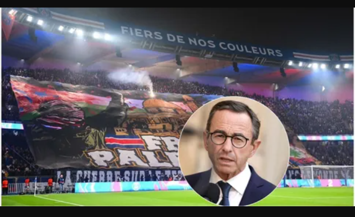 « Palestine libre »..Les Ultras du PSG mettent en colère le ministre français de l’Intérieur