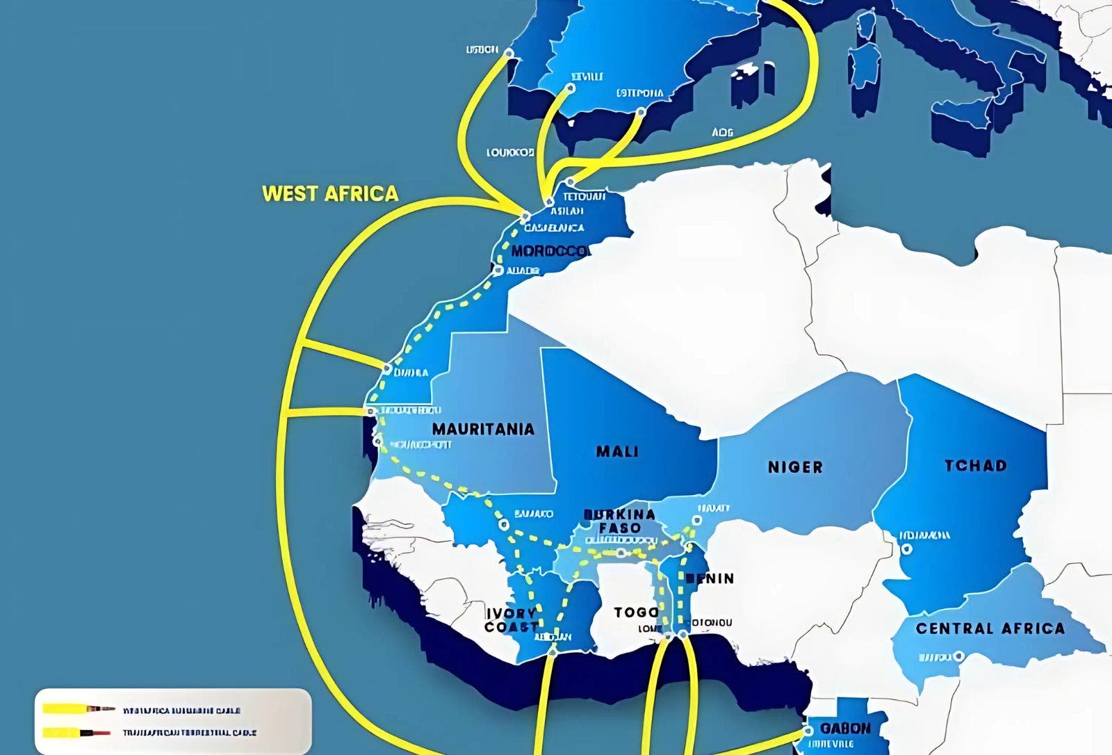 Câble « Afrique de l’Ouest »… un projet marocain géant pour développer la « fibre optique » sur le continent africain