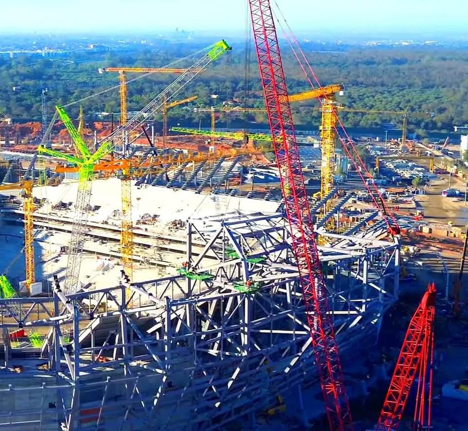 En pleine accélération des travaux, débute la deuxième phase de couverture du Stade de Rabat