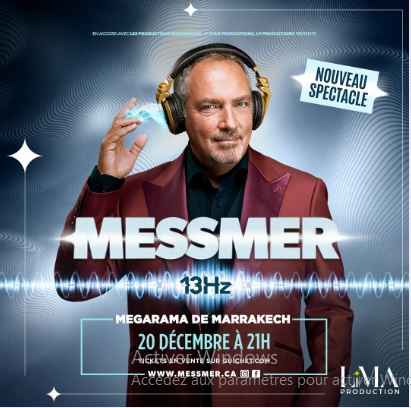 Le 20 décembre à Marrakech, Messmer revient avec 13Hz : plongez dans une expérience hypnotique inédite !