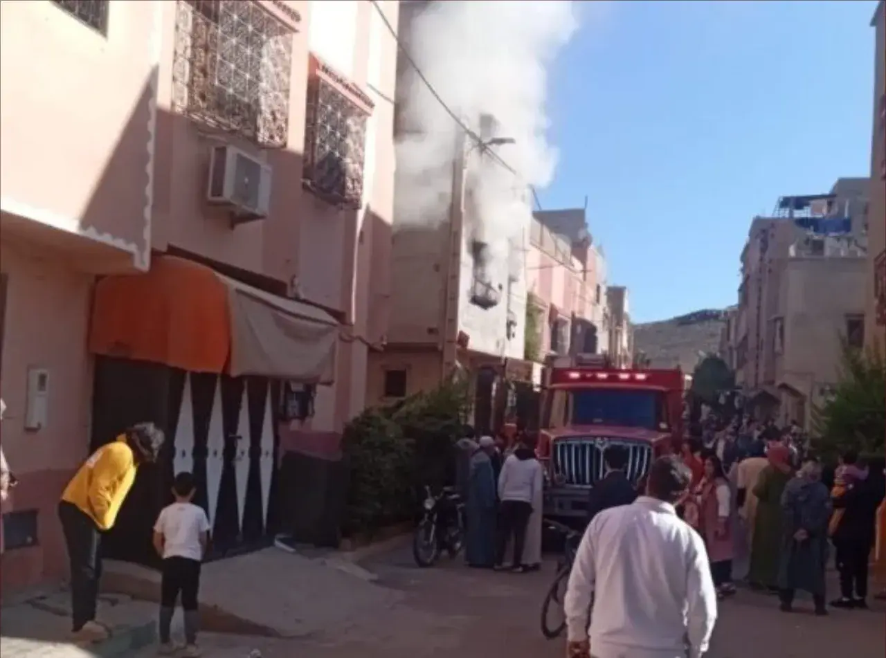 Un immense incendie détruit un appartement dans la Région militaire de Marrakech