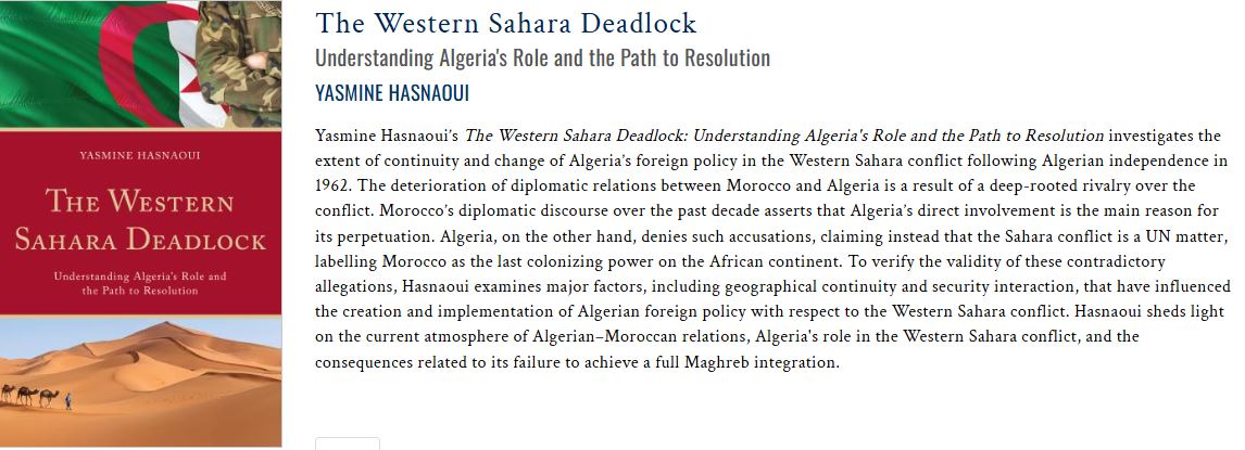 Ouvrage historique, idéologique et géopolitique sur l’impasse du Sahara « occidental »: Comprendre le rôle de l’Algérie et la voie vers la résolution