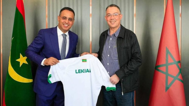 Le président de la Mauritanian Football Association reçoit Fawzi Lakjaa