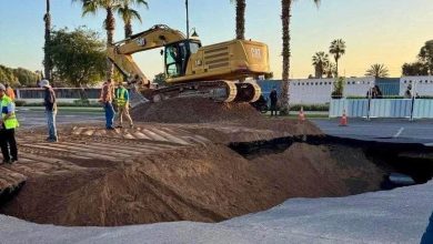 Détermination du trou profond sur la route entre Agadir et Ezkan