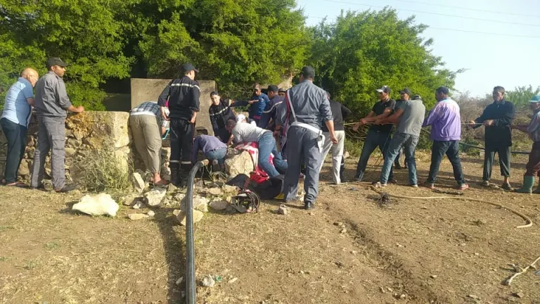 Marrakech .. Détails de la recherche du corps d'un jeune homme à l'intérieur d'un puits abandonné dans la région d'Audaya
