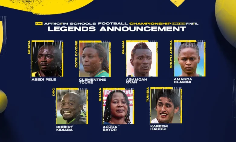 Abedi Pelé, Asamoah Gyan et Amanda Dlamini parmi les illustres figures appelées à encadrer la jeunesse africaine lors du Championnat d’Afrique de Football Scolaire de la CAF, Ghana 2025 1 Abedi Pelé, Asamoah Gyan et Amanda Dlamini parmi les illustres figures appelées à encadrer la jeunesse africaine lors du Championnat d’Afrique de Football Scolaire de la CAF, Ghana 2025