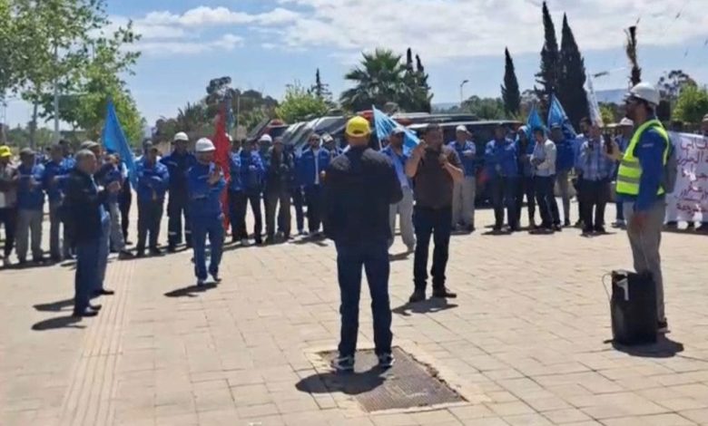 Les travailleurs de la station thermique à Jarrada protestent et continuent de dégénérer 1 Les travailleurs de la station thermique à Jarrada protestent et continuent de dégénérer