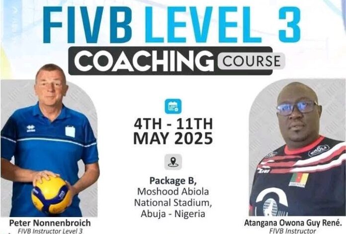 Abuja accueille un cours FIVB Niveau 3 pour entraîneurs de volleyball 1 Abuja accueille un cours FIVB Niveau 3 pour entraîneurs de volleyball
