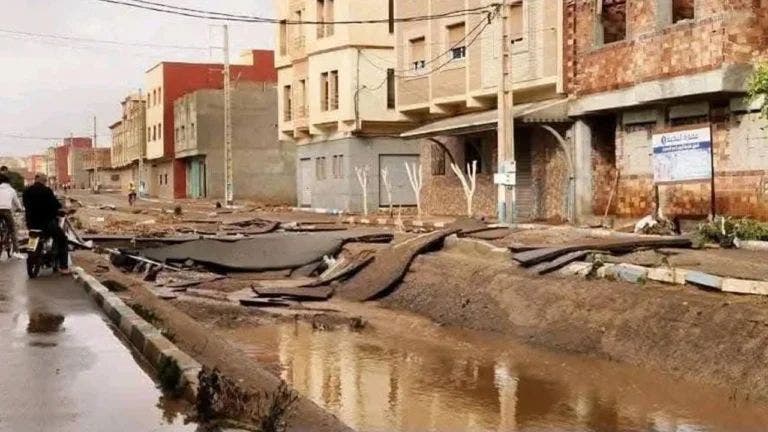 Les inondations menacent à Azghangane... et la Ligue marocaine exige une intervention urgente