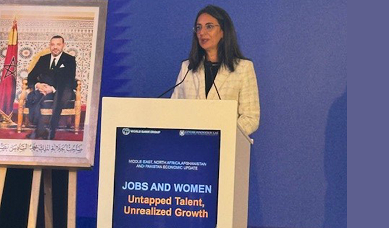 Participation de Madame Nadia FETTAH au lancement du Rapport économique régional MENAAP de la Banque mondiale sous le thème : « Emploi et femmes : Talents inexploités, croissance non réalisée»