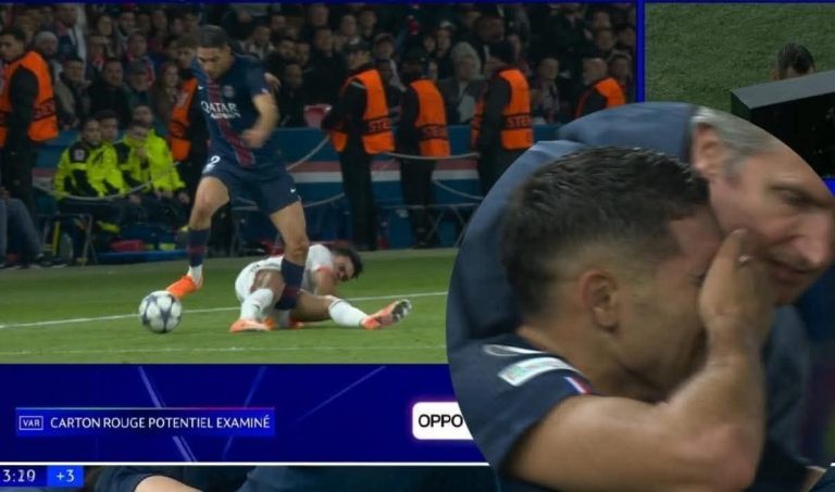 Les larmes mettent fin au match de Hakimi… Une intervention violente de Diaz déclenche la colère des supporters parisiens et marocains