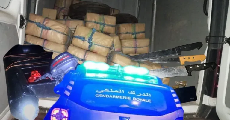 La gendarmerie de Sidi Ifni saisit une tonne de drogue et une arme à feu dans la région de Lakhsas