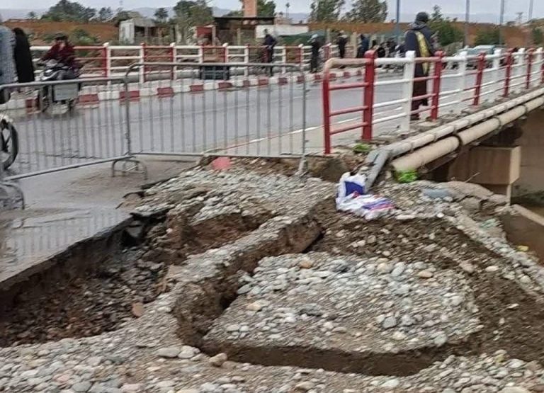 Taroudant : Effondrement partiel du pont de Lastaht après la crue de l'oued El Waar