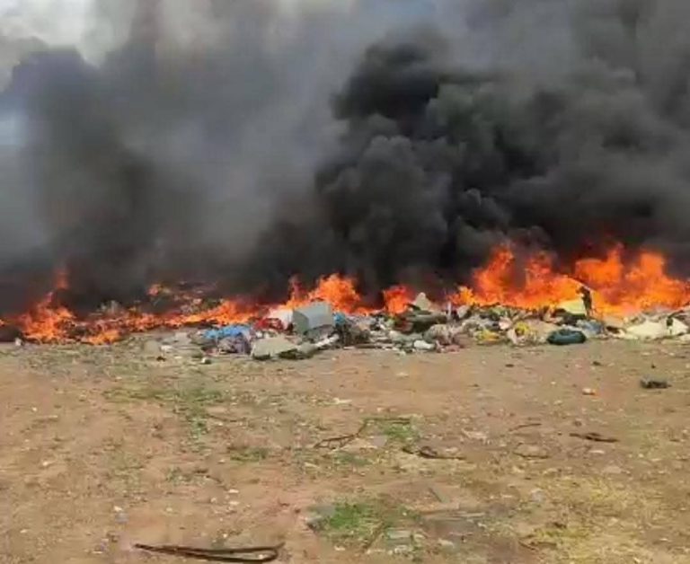 Berrechid .. Contrôle d'un incendie dans une décharge du marché hebdomadaire