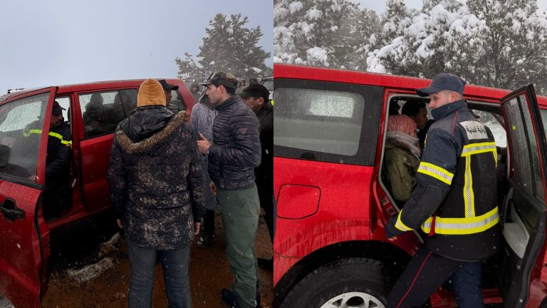 Province d'Al Hoceima : mobilisation sur le terrain pour secourir une femme bloquée par la neige dans la commune de Beni Bchir