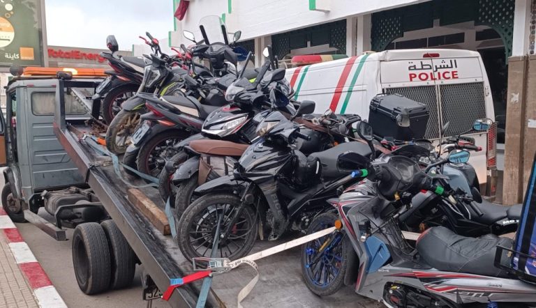 Après l'augmentation des plaintes... la sécurité de Casablanca intensifie sa campagne contre les motos en infraction