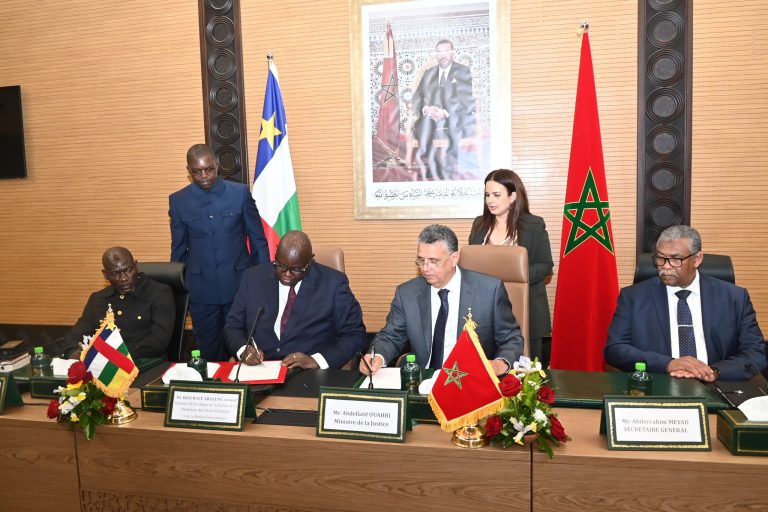 Signature d'un mémorandum d'entente entre le ministre marocain de la Justice et son homologue de la République centrafricaine