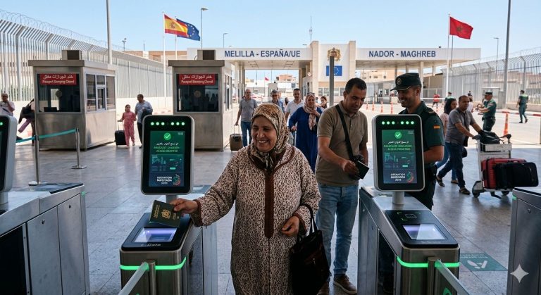 Adieu aux « files d'attente pour les tampons ».. La numérisation complète redessine les contours du passage à Melilla occupée