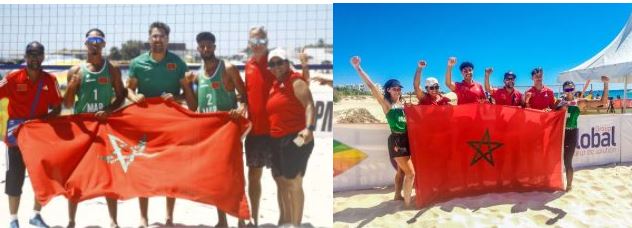 Les sélections marocaines de beach-volley brillent en Tunisie et dominent la concurrence africaine