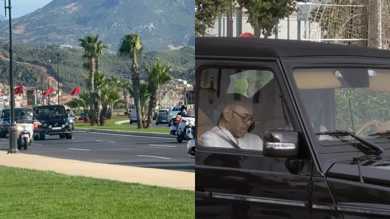 Le Roi Mohammed VI arrive à Tétouan en provenance de Tanger