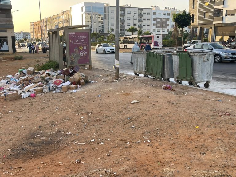 Odeurs nauséabondes et station de bus au milieu des détritus... les habitants de la rue Zerrabia à Salé Al Jadida lancent un appel à l'aide