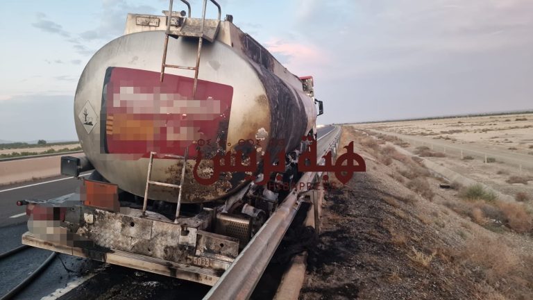 Incendie des roues d'un camion chargé de benzine provoque une alerte sur l'autoroute près de Jerada