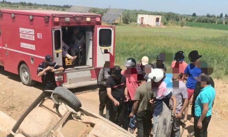 Sidi Slimane.. Une grave accident de la circulation sur la Route Nationale n°4 fait cinq blessés