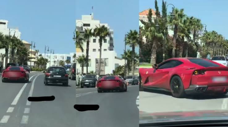 Tanger.. La police arrête un conducteur de Ferrari pour dérapages et conduite dangereuse