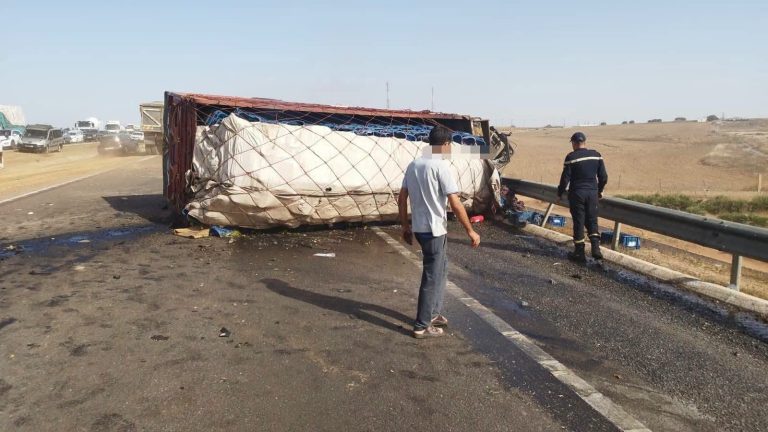 Accident de la route grave sur l'autoroute entre Tamesna et Skhirat
