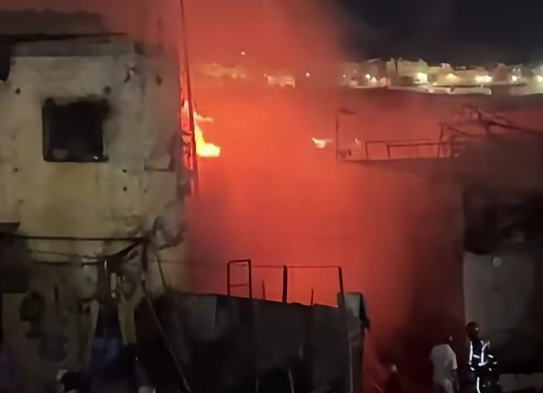 Incendie dévastateur dans le marché des palmiers à Fès
