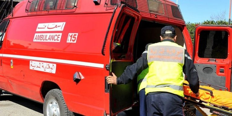 Berkane.. Un grave accident de la route sur la route de Fzwan se termine par la blessure d'un motocycliste