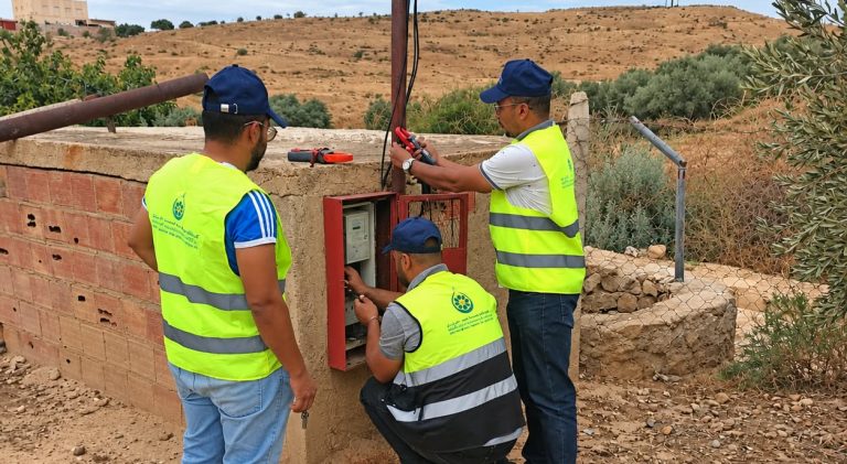 Campagne de terrain pour le contrôle des compteurs d'eau et d'électricité dans les communes de la province de Jerada