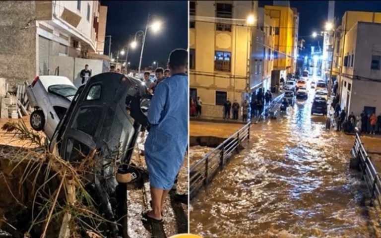 Fortes pluies à Al Hoceïma... Sauvetage de personnes bloquées dans leurs maisons à Imzourn