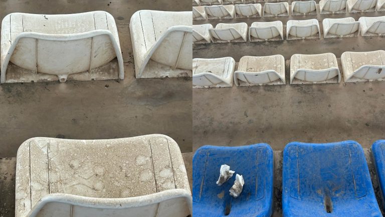 Al Hoceima : le stade Mimoun El Arsi.. la poussière des tribunes suscite le mécontentement des supporters avec le début du championnat
